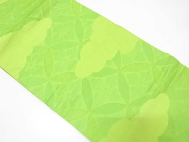 花七宝模様織り出し　名古屋帯